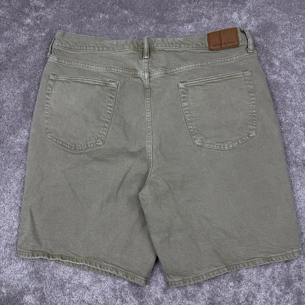 American Eagle EasyFlex Light Brown Denim Shorts Mens Size 36 Streetwear Utility
